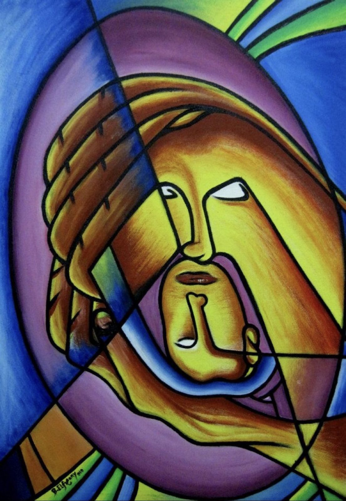 Golden Face, 24 by 30 inches, oil on canvas